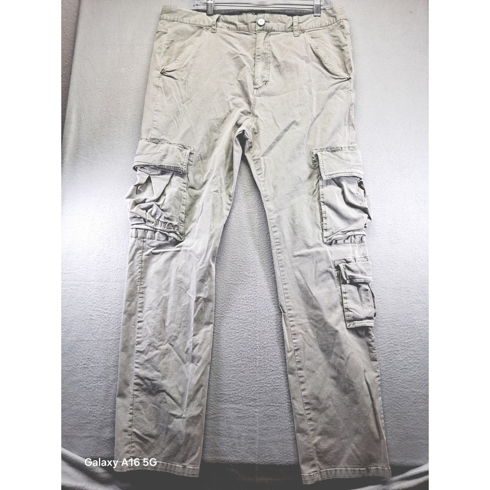 JNCO Men Cargo‎ Pants Pockets Size 36 RN# 139815 Light Green